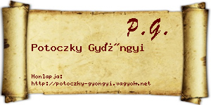 Potoczky Gyöngyi névjegykártya