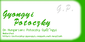 gyongyi potoczky business card
